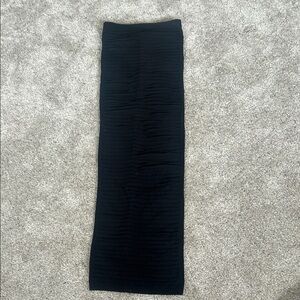 Black Maxi Pencil Dress with Ruched Style for Cocktail